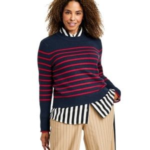 NWT La Ligne Target navy red striped crewneck sweater XXS